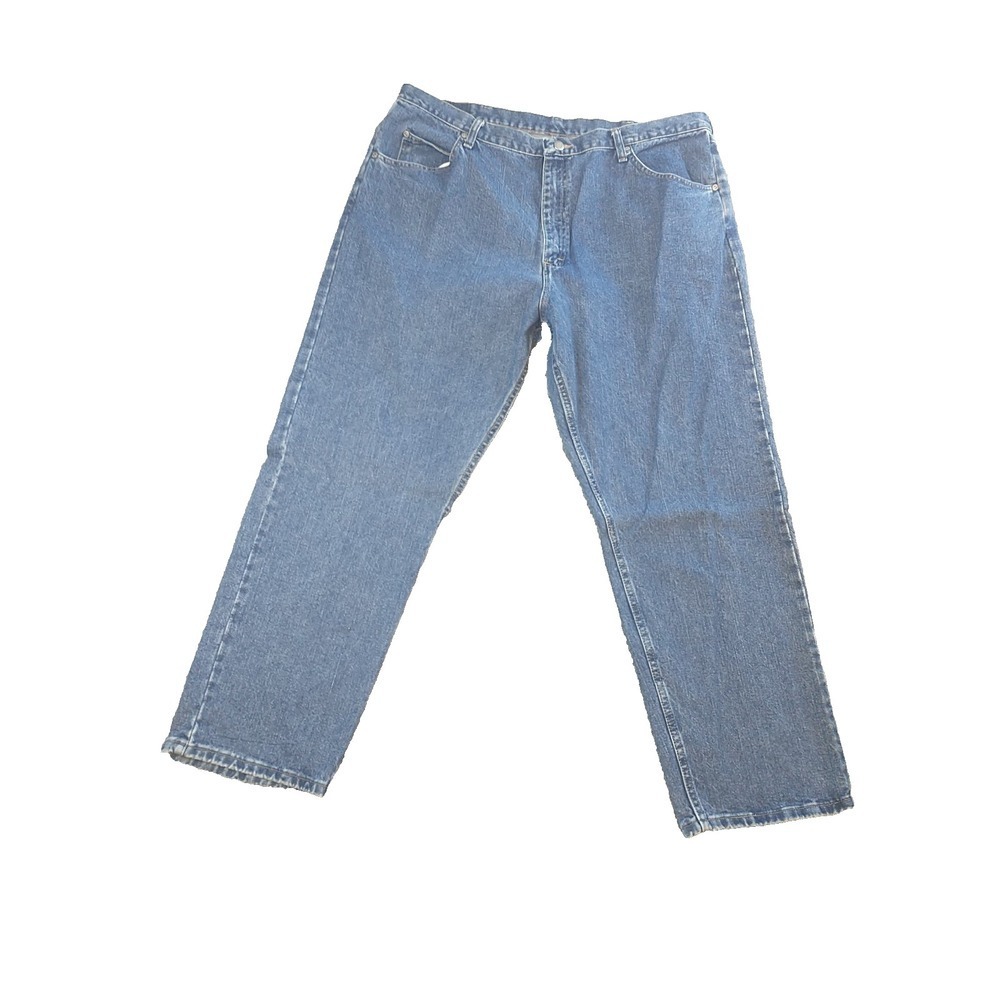 Wrangler Mens Blue Straight Leg Denim Jeans 40x29 97601VR Medium Wash Cotton